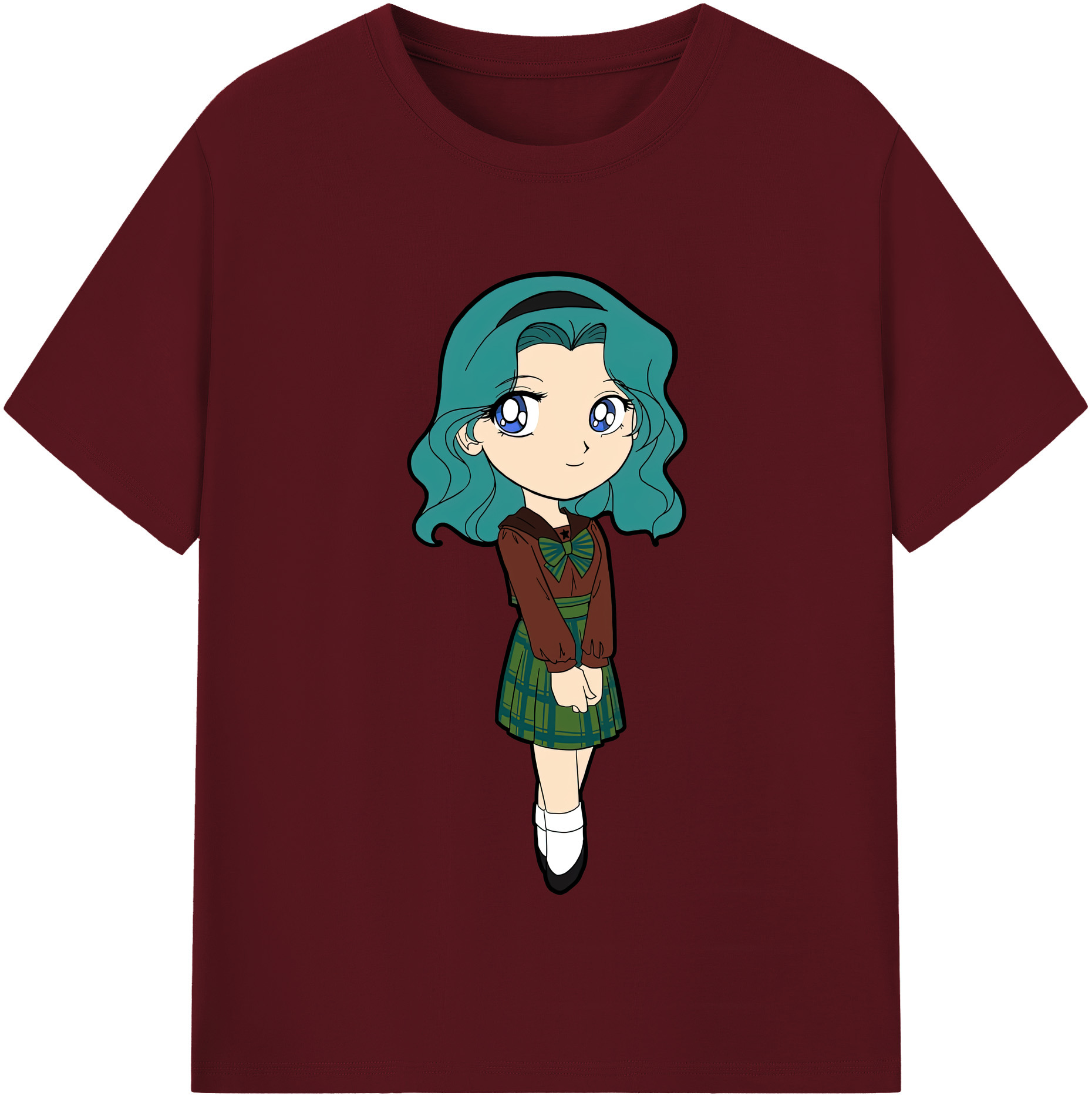 （画像用） 美少女戦士セーラームーン 海王 みちる（かいおう みちる） Sailor Moon Kaiou Michiru 綿100％半袖Tシャツ（フロントプリント）